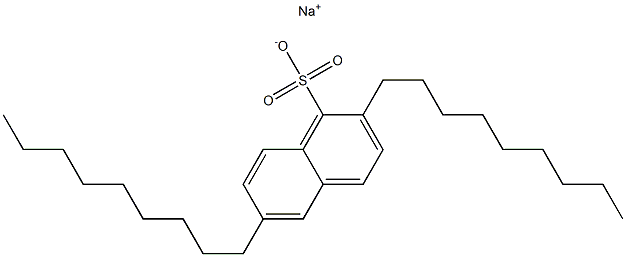 2,6-Dinonyl-1-naphthalenesulfonic acid sodium salt Struktur