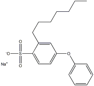 2-Heptyl-4-phenoxybenzenesulfonic acid sodium salt Struktur