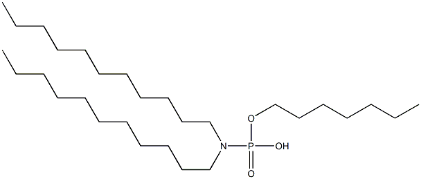 N,N-Diundecylamidophosphoric acid hydrogen heptyl ester Struktur