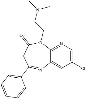 8-Chloro-2-phenyl-5-[2-(dimethylamino)ethyl]-3H-pyrido[2,3-b][1,4]diazepin-4(5H)-one Struktur