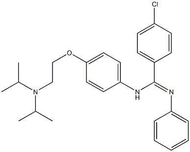 4-Chloro-N-[4-[2-(diisopropylamino)ethoxy]phenyl]-N'-phenylbenzamidine Struktur