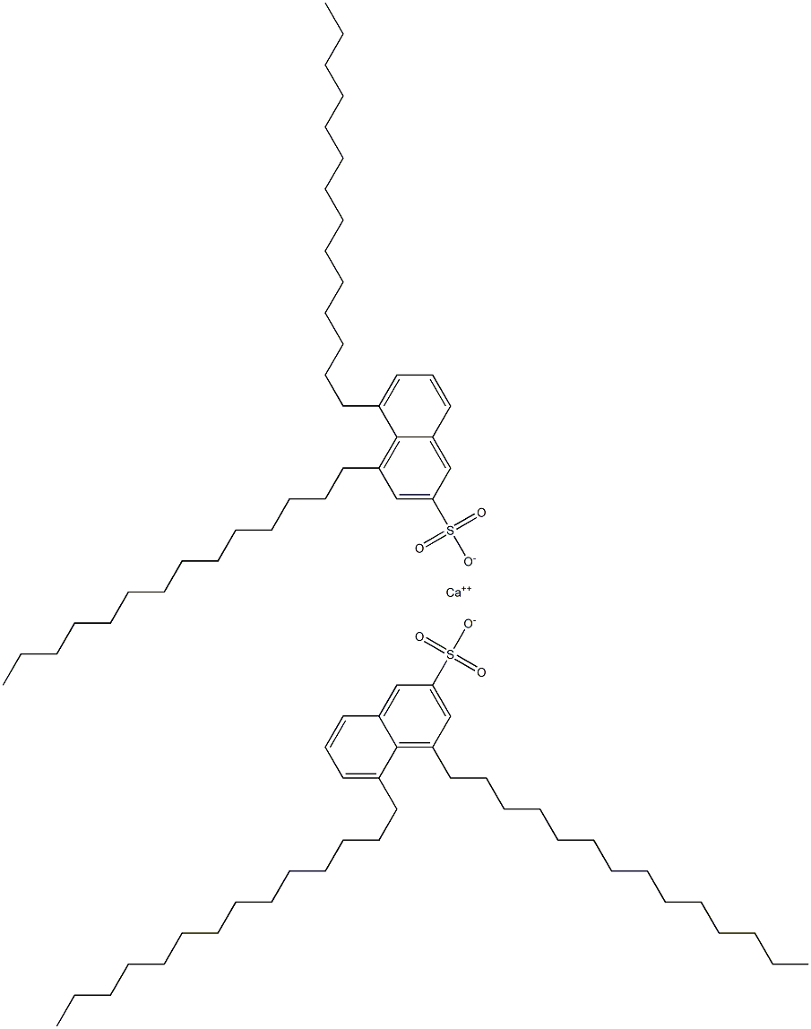 Bis(4,5-ditetradecyl-2-naphthalenesulfonic acid)calcium salt Struktur