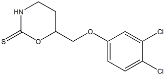 3,4,5,6-Tetrahydro-6-(3,4-dichlorophenoxymethyl)-2H-1,3-oxazine-2-thione Struktur