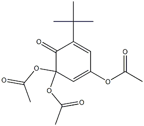 4,6,6-Triacetoxy-2-tert-butyl-2,4-cyclohexadienone Struktur