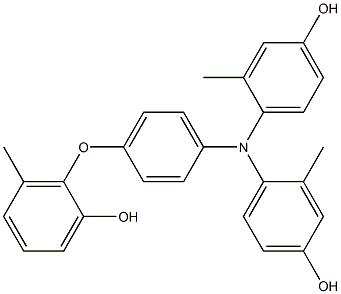 N,N-Bis(4-hydroxy-2-methylphenyl)-4-(2-hydroxy-6-methylphenoxy)benzenamine Struktur