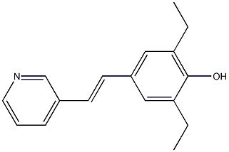 4-[(E)-2-(3-Pyridinyl)ethenyl]-2,6-diethylphenol Struktur