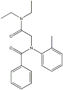 N-(Diethylcarbamoylmethyl)-N-(2-methylphenyl)benzamide Struktur