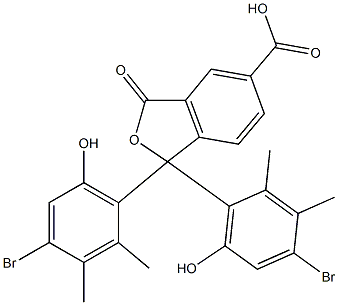 1,1-Bis(4-bromo-6-hydroxy-2,3-dimethylphenyl)-1,3-dihydro-3-oxoisobenzofuran-5-carboxylic acid Struktur