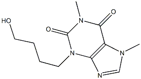 3-(4-Hydroxybutyl)-1,7-dimethylxanthine Struktur