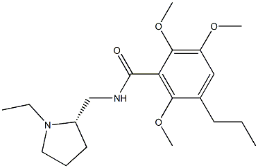 2,3,6-Trimethoxy-5-propyl-N-[[(2S)-1-ethylpyrrolidin-2-yl]methyl]benzamide Struktur