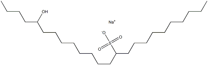 20-Hydroxytetracosane-11-sulfonic acid sodium salt Struktur