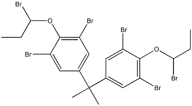 2,2-Bis[3,5-dibromo-4-(1-bromopropoxy)phenyl]propane Struktur