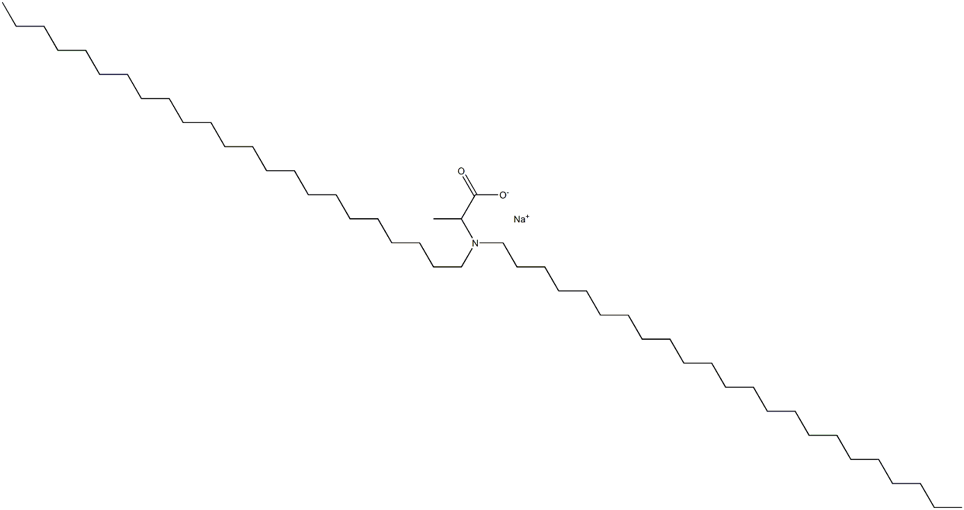 2-(Ditricosylamino)propanoic acid sodium salt Struktur