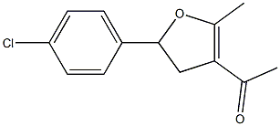 2-Methyl-3-acetyl-5-(4-chlorophenyl)-4,5-dihydrofuran Struktur