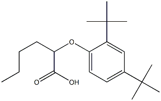 2-(2,4-Di-tert-butylphenoxy)hexanoic acid Struktur