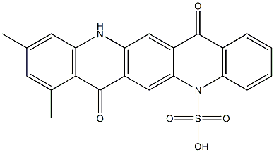 5,7,12,14-Tetrahydro-8,10-dimethyl-7,14-dioxoquino[2,3-b]acridine-5-sulfonic acid Struktur