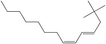 (4E,6Z)-2,2-Dimethyl-4,6-tetradecadiene Struktur