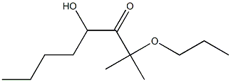 2-Propoxy-4-hydroxy-2-methyl-3-octanone Struktur