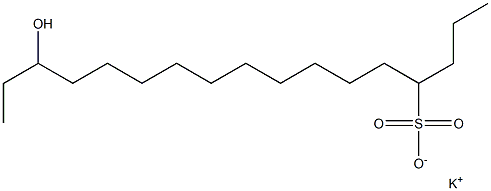 15-Hydroxyheptadecane-4-sulfonic acid potassium salt Struktur