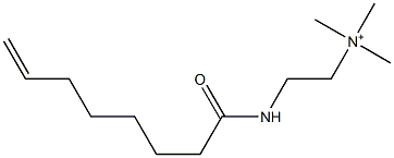 N,N,N-Trimethyl-2-(7-octenoylamino)ethanaminium Struktur