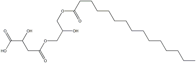 2-Hydroxybutanedioic acid hydrogen 4-[2-hydroxy-3-(pentadecanoyloxy)propyl] ester Struktur