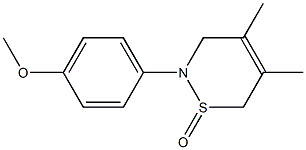 2-(4-Methoxyphenyl)-4,5-dimethyl-3,6-dihydro-2H-1,2-thiazine 1-oxide Struktur