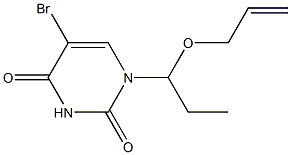 1-[1-(2-Propenyloxy)propyl]-5-bromouracil Struktur