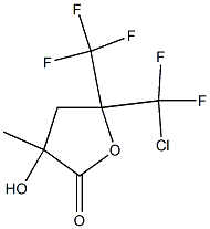 5-(Chlorodifluoromethyl)-4,5-dihydro-3-hydroxy-3-methyl-5-trifluoromethyl-2(3H)-furanone Struktur