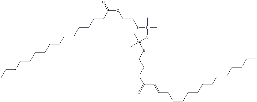 Bis[dimethyl[[2-(1-pentadecenylcarbonyloxy)ethyl]thio]stannyl] sulfide Struktur