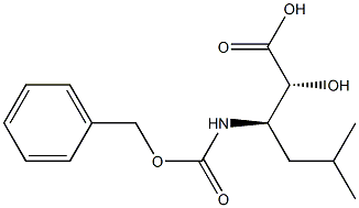 (2R,3R)-3-(Benzyloxycarbonylamino)-2-hydroxy-5-methylhexanoic acid Struktur