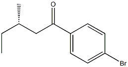 [S,(+)]-1-(4-Bromophenyl)-3-methyl-1-pentanone Struktur