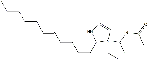 1-[1-(Acetylamino)ethyl]-1-ethyl-2-(5-undecenyl)-4-imidazoline-1-ium Struktur