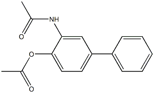 Acetic acid 2-acetylamino-4-phenylphenyl ester Struktur