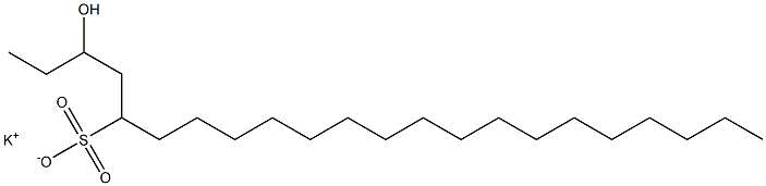 3-Hydroxydocosane-5-sulfonic acid potassium salt Struktur