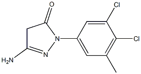 3-Amino-1-(3,4-dichloro-5-methylphenyl)-5(4H)-pyrazolone Struktur