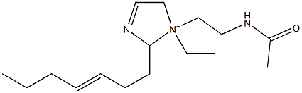 1-[2-(Acetylamino)ethyl]-1-ethyl-2-(3-heptenyl)-3-imidazoline-1-ium Struktur