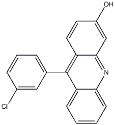 9-(3-Chlorophenyl)-3-hydroxyacridine Struktur