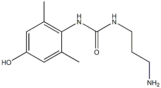 N-(2,6-Dimethyl-4-hydroxyphenyl)-N'-[3-(amino)propyl]urea Struktur