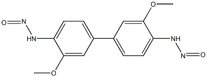 3,3'-Dimethoxy-N,N'-dinitroso[1,1'-biphenyl]-4,4'-diamine Struktur