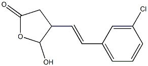 4-[(E)-2-(3-Chlorophenyl)ethenyl]-5-hydroxydihydrofuran-2(3H)-one Struktur