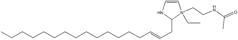 1-[2-(Acetylamino)ethyl]-1-ethyl-2-(2-heptadecenyl)-4-imidazoline-1-ium Struktur