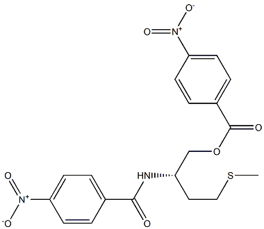 (-)-N-[(S)-1-(4-Nitrobenzoyloxymethyl)-3-(methylthio)propyl]-4-nitrobenzamide Struktur