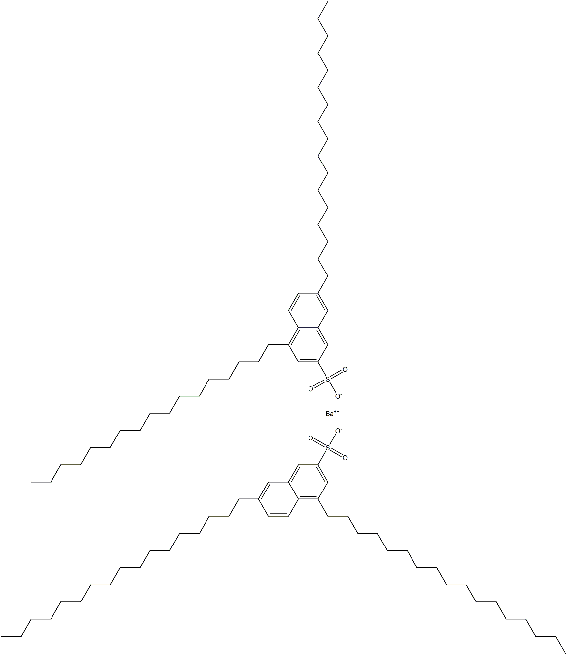 Bis(4,7-diheptadecyl-2-naphthalenesulfonic acid)barium salt Struktur