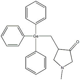 1-Methyl-4-[(triphenylgermyl)methyl]-4,5-dihydro-1H-pyrrol-3(2H)-one Struktur