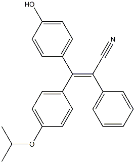 (E)-3-(4-Hydroxyphenyl)-3-(4-isopropyloxyphenyl)-2-phenylacrylonitrile Struktur