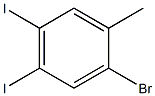 1-Methyl-2-bromo-4,5-diiodobenzene Struktur