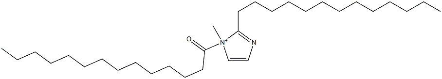 1-Methyl-1-tetradecanoyl-2-tridecyl-1H-imidazol-1-ium Struktur