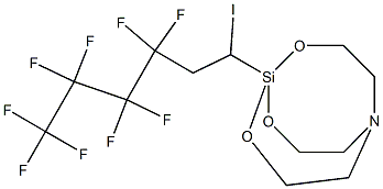 1-(1-Iodo-3,3,4,4,5,5,6,6,6-nonafluorohexyl)-2,8,9-trioxa-5-aza-1-silabicyclo[3.3.3]undecane Struktur