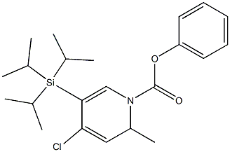 4-Chloro-1,2-dihydro-2-methyl-5-(triisopropylsilyl)pyridine-1-carboxylic acid phenyl ester Struktur