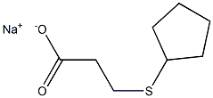 3-(Cyclopentylthio)propionic acid sodium salt Struktur